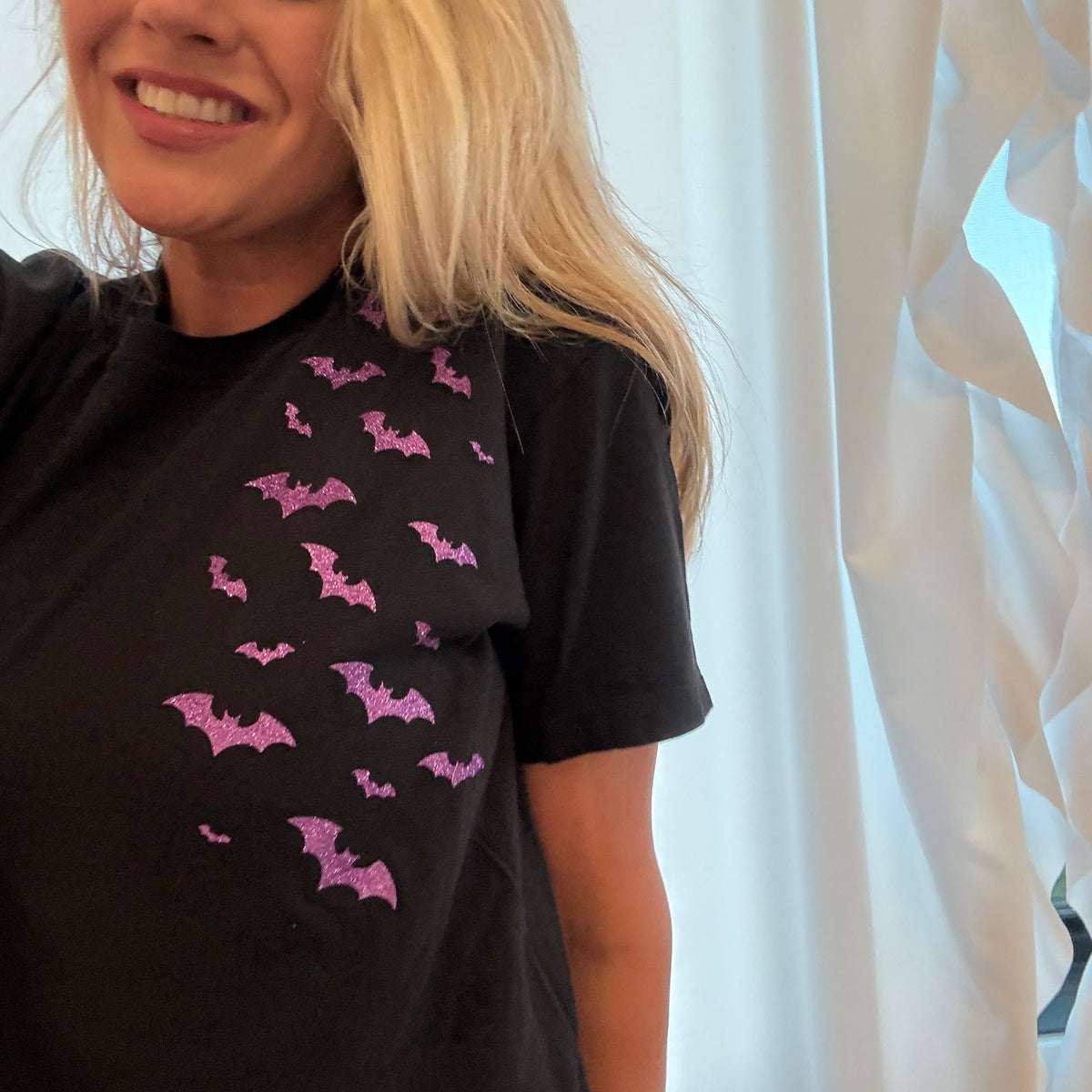 Fricken Bats I LOVE Halloween Long Crop Tee