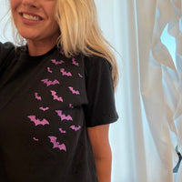 Fricken Bats I LOVE Halloween Long Crop Tee