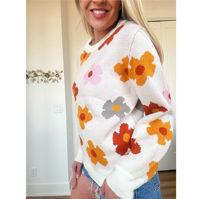 Keep Blooming Ivory Sweater