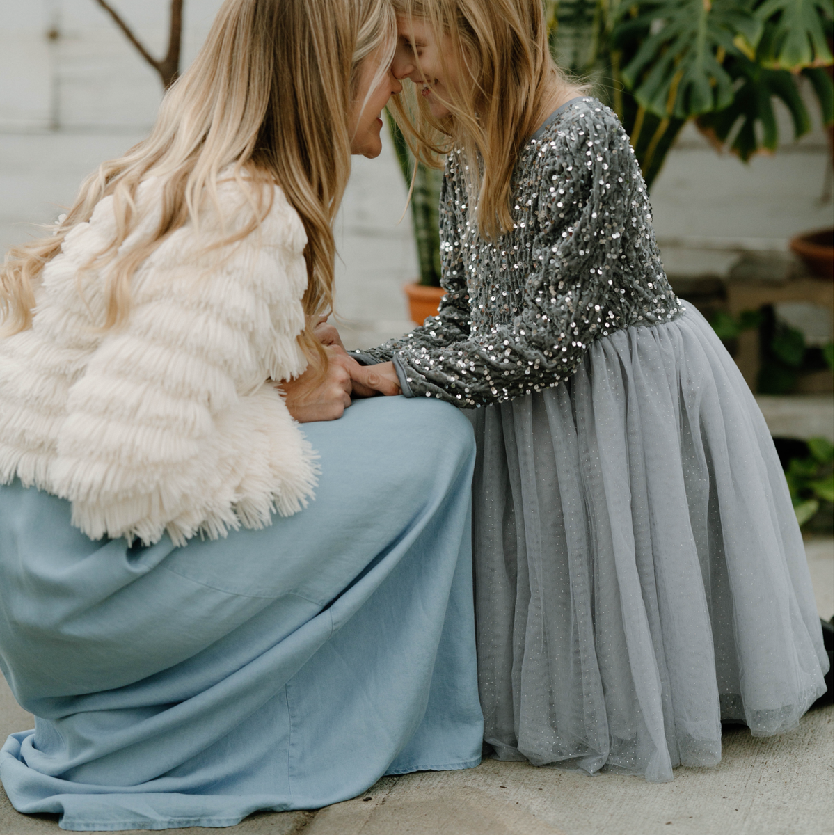 Silver Bells Girls Tulle Party Dress