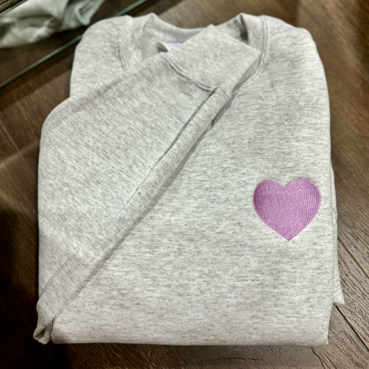 Embroidered Heart Sweatshirt