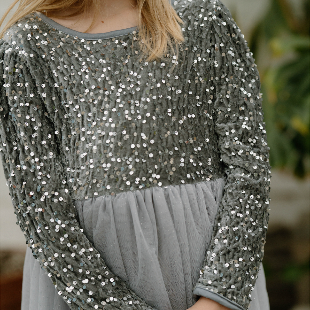 Silver Bells Girls Tulle Party Dress