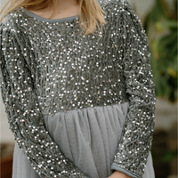 Silver Bells Girls Tulle Party Dress
