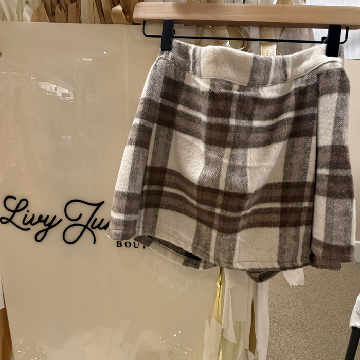 Flannel skort