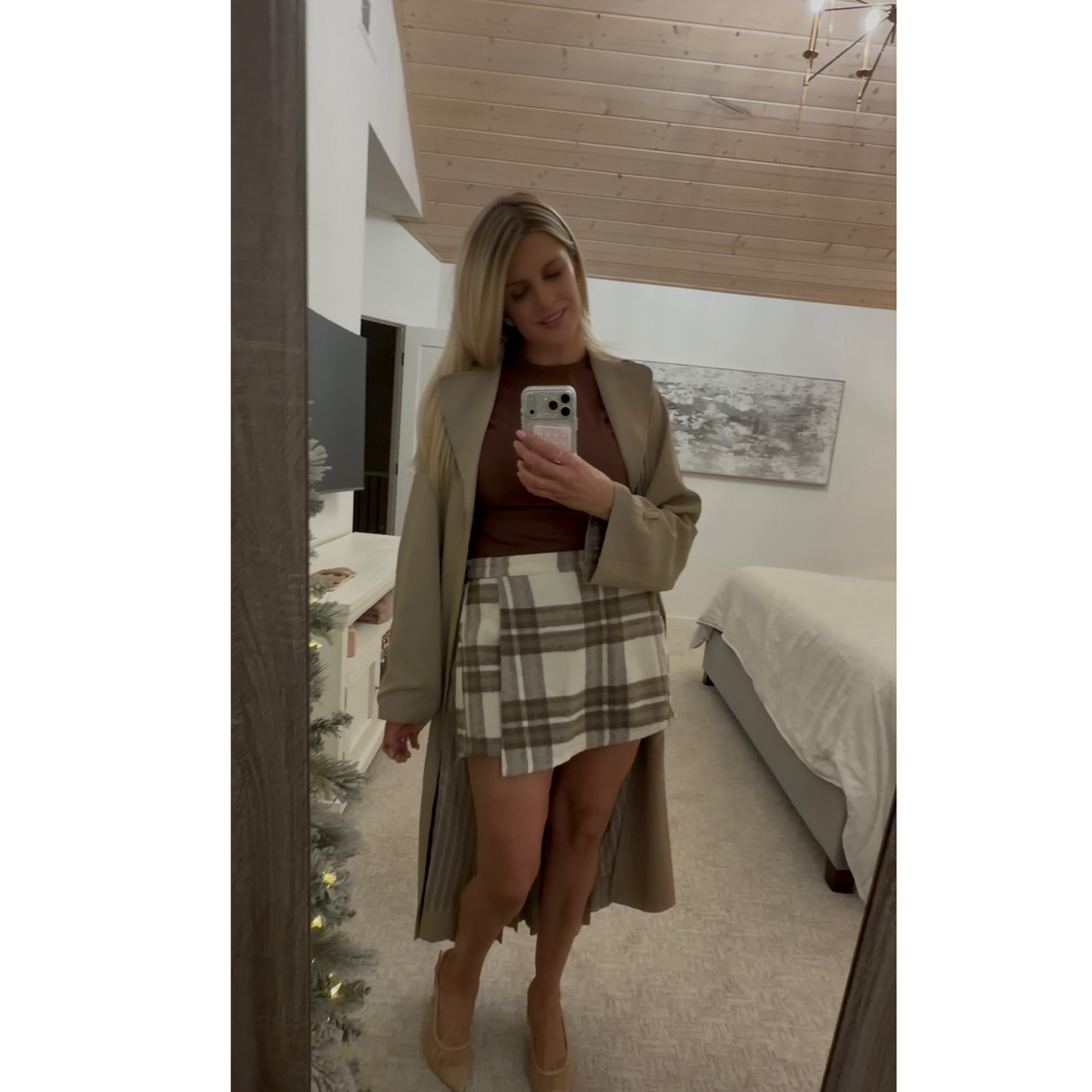 Fireside flannel skort