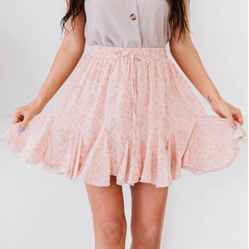 Apricot Ruffled Skirt